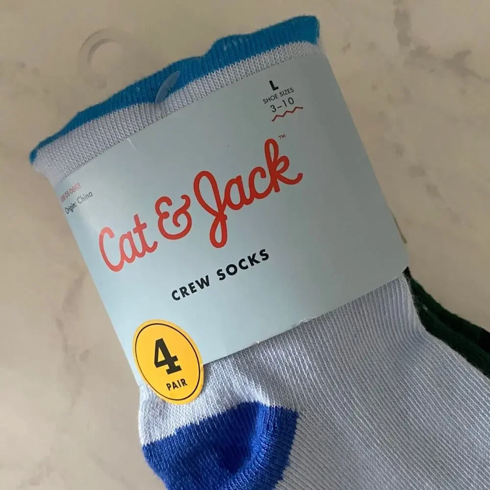 CAT & JACK • 4-Pack Holiday Christmas Crew Socks